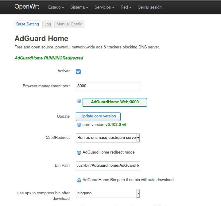 adguard home openwrt设置