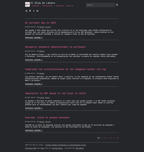 Mi blog desde 2022 al 2025 realizado con Hugo