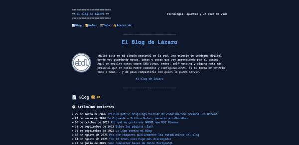 Mi blog en 2026 realizado con Hugo