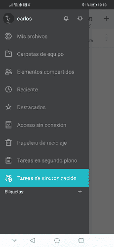 Aplicación Synology Drive para Android