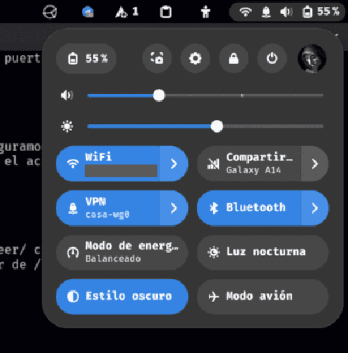 Conexión WireGuard activada