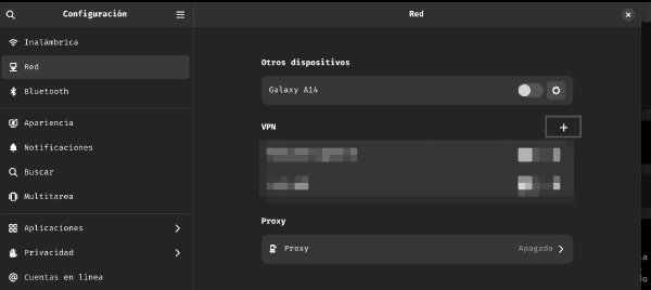 Configuración de VPN WireGuard en Gnome