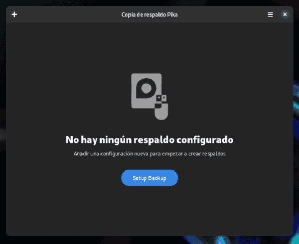 Creación de nuevo repositorio en Pika Backup