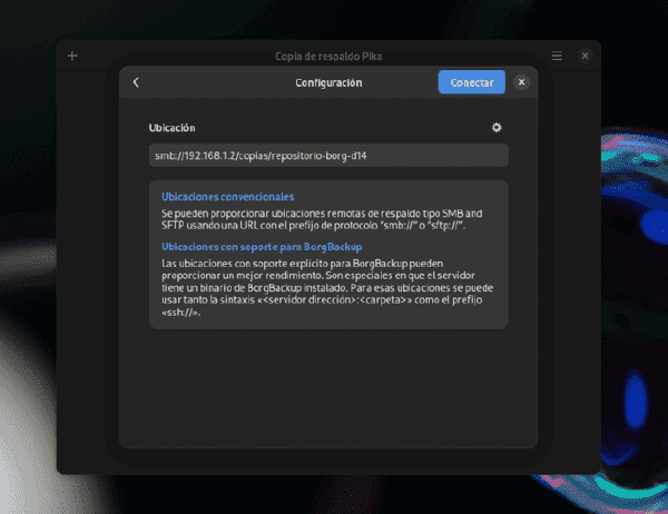 Ubicación del repositorio existente
