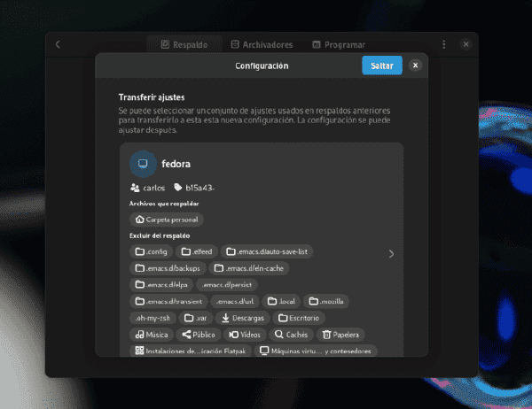 Importar configuración del repositorio