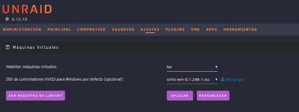 Detener servicio de máquinas virtuales