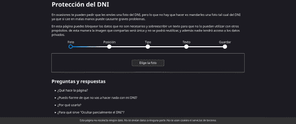 Selección de imagen del DNI