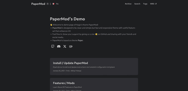 Papermod