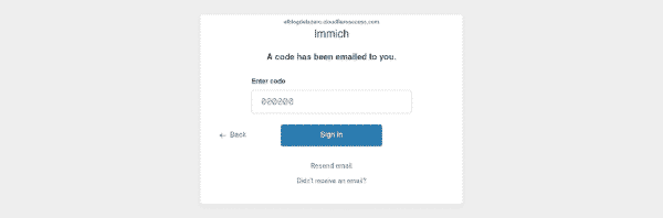 Inicio de sesión exitoso con OAuth en Immich