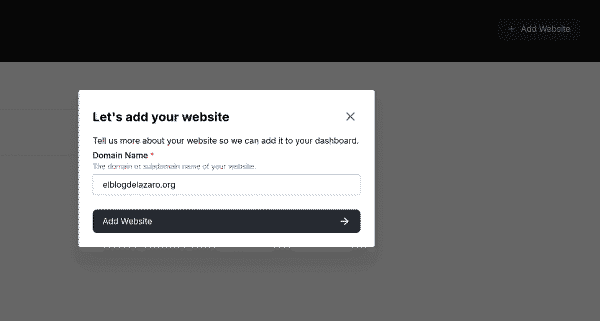 Añadir sitio web en Medama