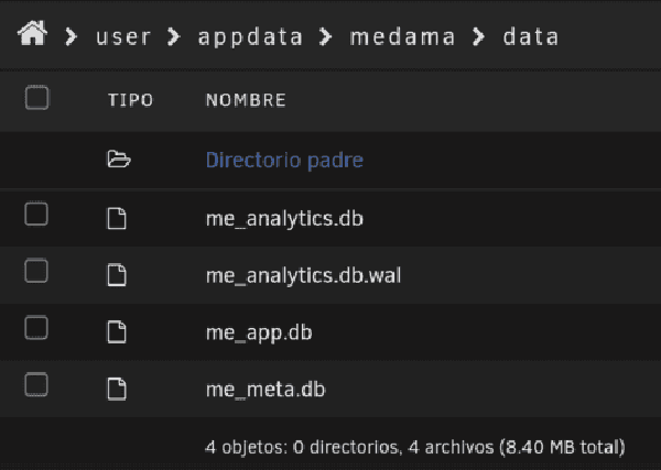Ejecución del binario de Medama