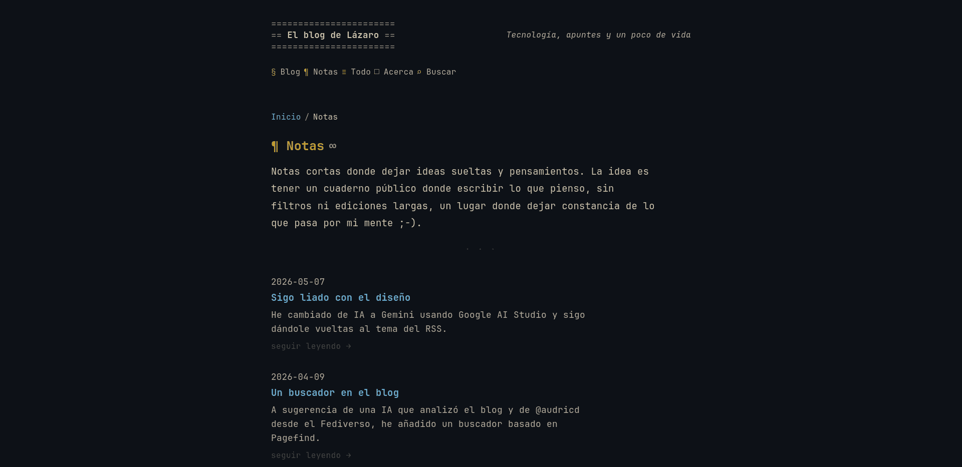 El blog de Lázaro