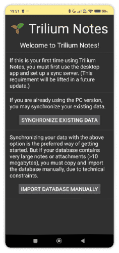 TriliumDroid en Android