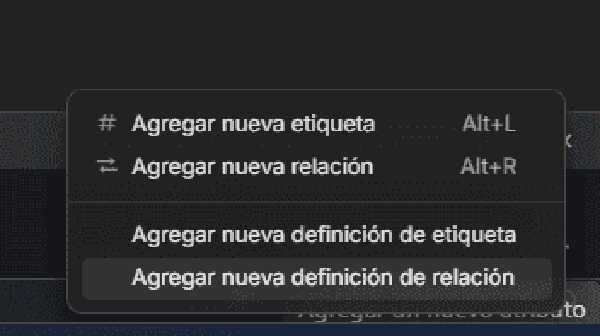 Aplicación de plantilla mediante la relación ~template en Trilium